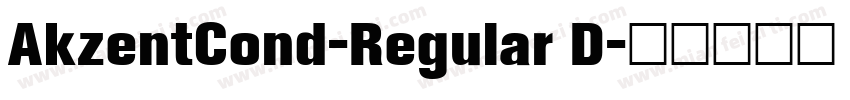 AkzentCond-Regular D字体转换